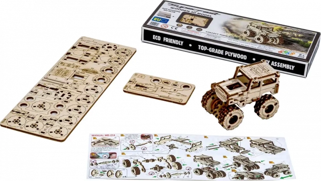 3D puzzle supergyors szörnyeteghajtó fa kivitelben