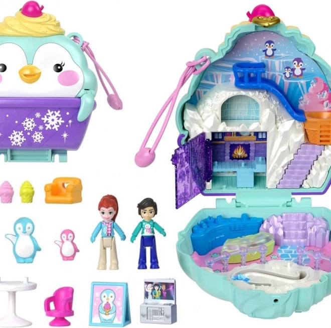 Polly Pocket Kompakt Jégkunyhó Pingvinekkel
