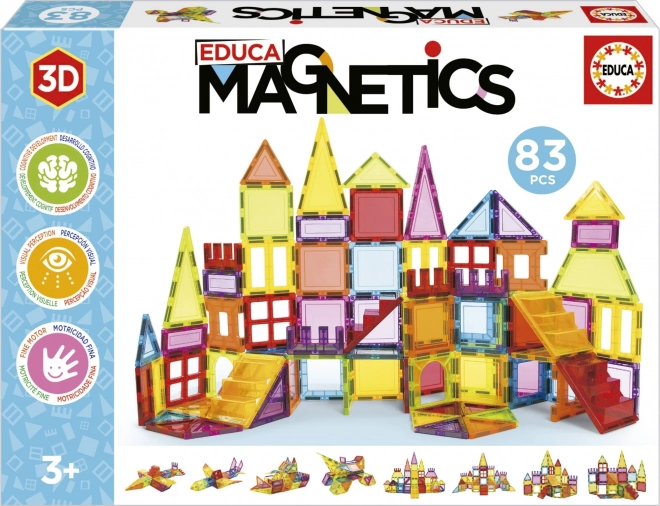 Educa mágneses építőkészlet - Magnetics, 83 darabos