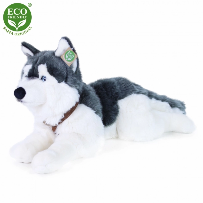 Husky plüssfigura hámnál eco-friendly 60 cm