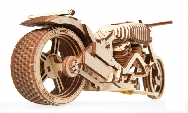 3D fából készült mechanikus puzzle - Chopper motorkerékpár