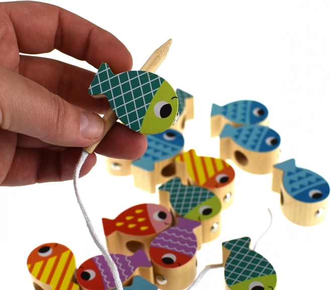 Tooky Toy Fa Játék Bálna és Halacskák Multifunkciós 4 az 1-ben