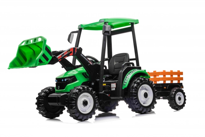 MEGA Traktor D68 zöld utánfutóval