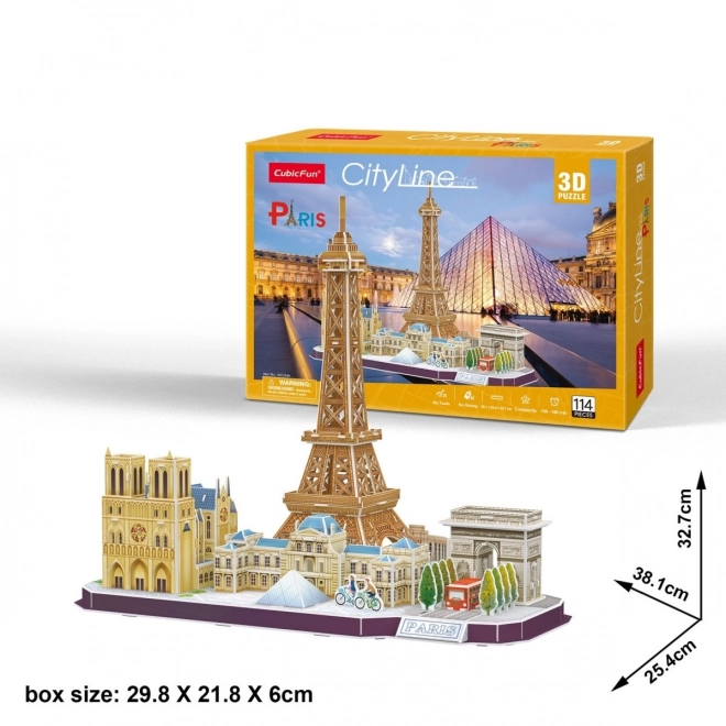 3D puzzle - párizsi városvonal