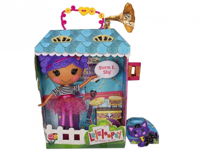 Lalaloopsy nagy rocker baba Storm E Sky és macska