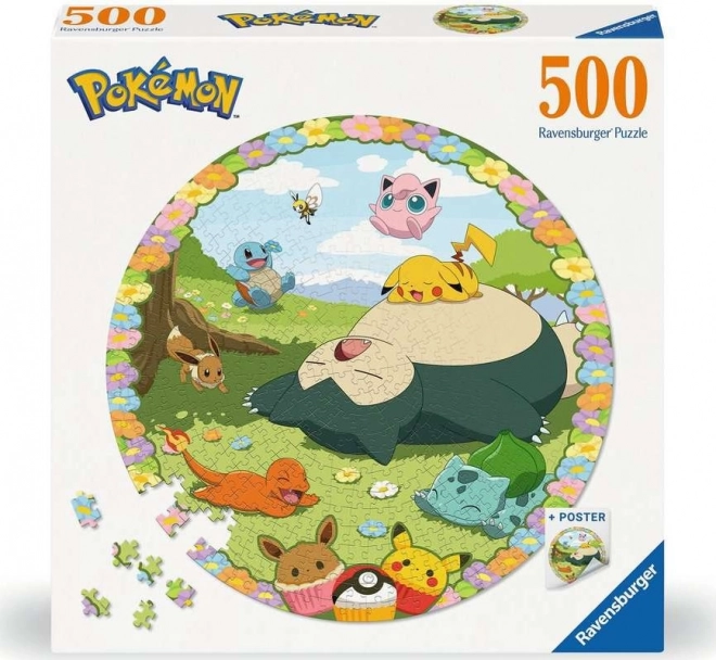 Ravensburger kerek puzzle aranyos Pokémonok 500 darab