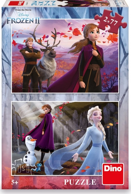 Jégvarázs 2 DINO puzzle - Olaf, Anna és Elsa