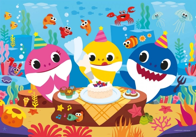 Kétoldalas puzzle Baby Shark: Ünnep