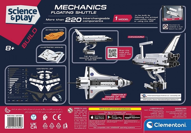 Clementoni tudomány és játék mechanikai laboratórium NASA lebegő űrrepülőgép