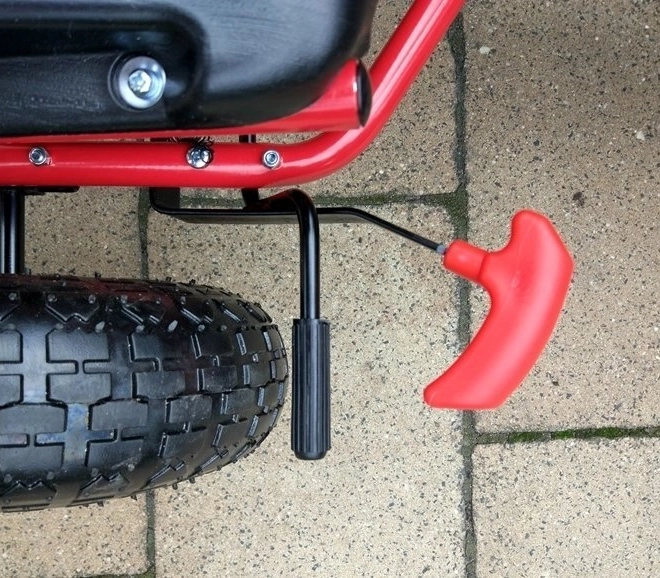 Pedálos levegős gokart + Felfújható gumik + Állítható ülés – Piros