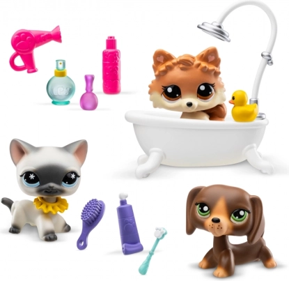 Littlest Pet Shop fürdőszobai szett 3 állatkát tartalmaz