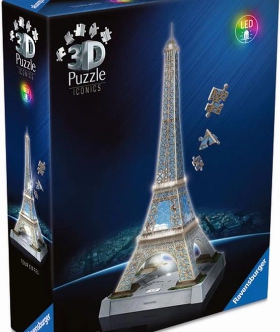 Megvilágított Eiffel-torony modell az Iconics LED-del