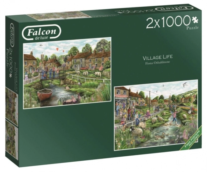 Falcon puzzle - élet a faluban 2x1000 darabos