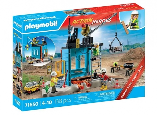 Playmobil építkezési helyszín játékkészlet