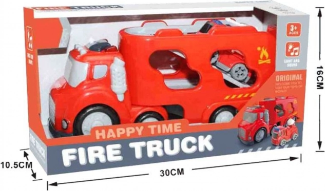 Nagy piros autómentő City Truck hang- és fényhatásokkal