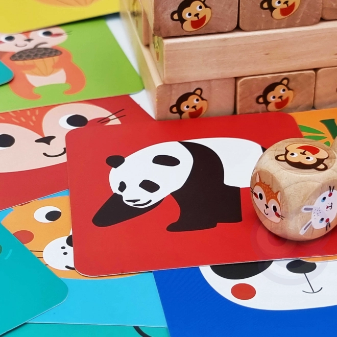 Fa játék Jenga Állatok TOOKY TOY