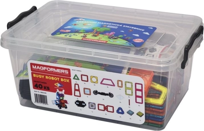 Magformers mágneses építőkészlet buggy robot box, 40 darab