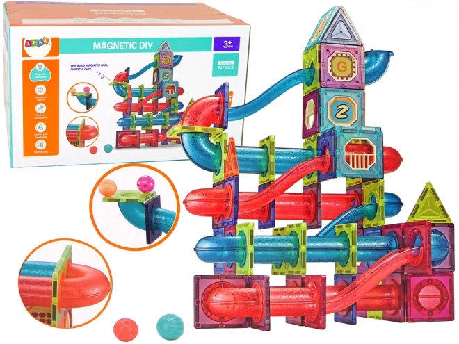 LEAW Toys mágneses építőelemek gyerekeknek, 145 darab