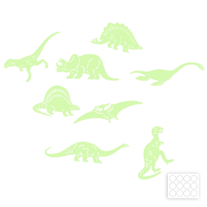 Sötétben világító dinoszaurusz falmatricák