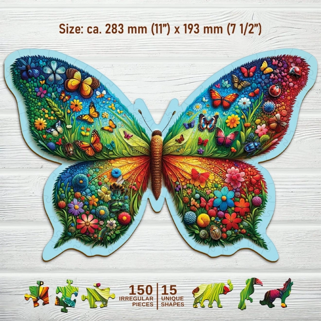 Színes pillangó fa puzzle 150 darabos