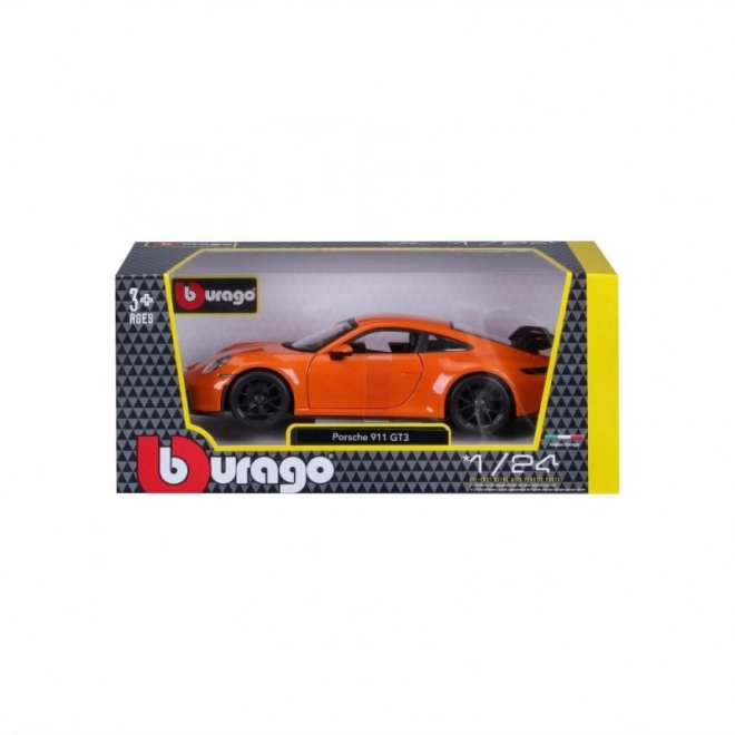 Bburago 1:24 Plus Porsche 911 GT3 narancssárga modellautó