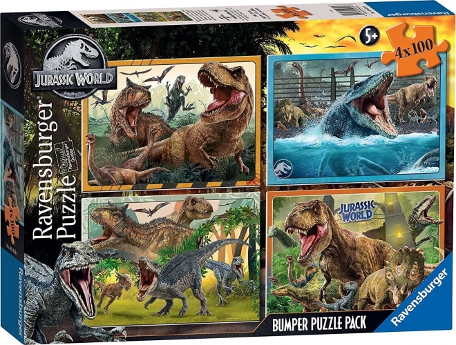 Jurassic World 4x100 darabos puzzle készlet