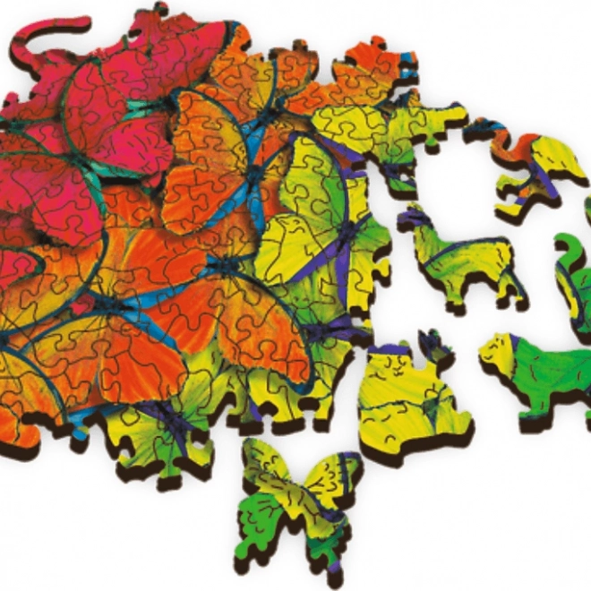 Fa puzzle TREFL Szivárvány pillangók 501 darab