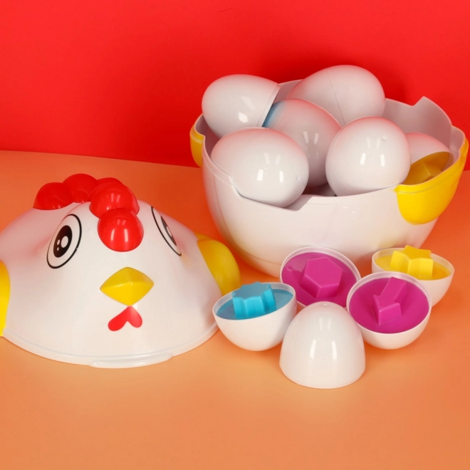 Oktató puzzle Tyúk tojáforma szorterrel