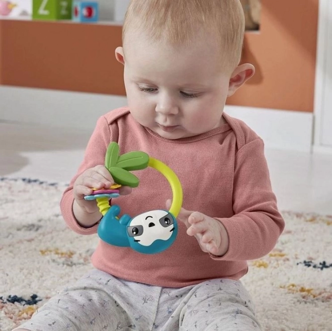 Fisher-Price állatkert grzechotka és rágóka Lajhár formában