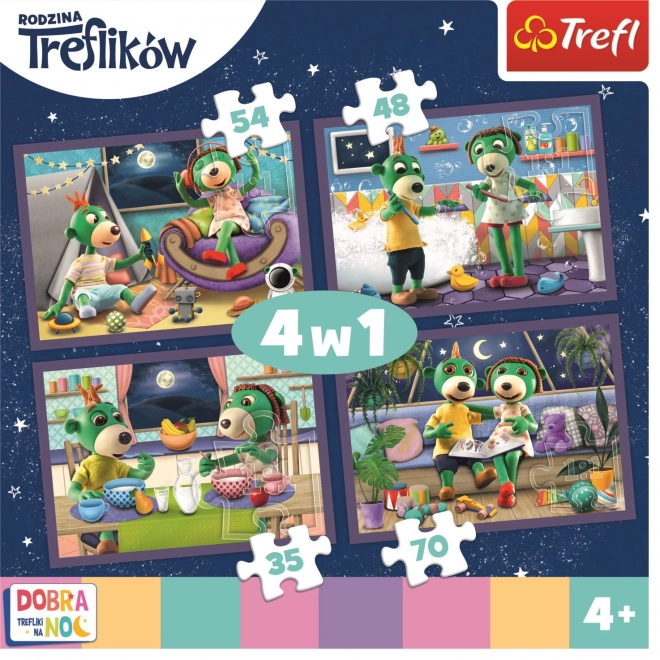 Trefl | Jó éjszakát Treflikék - Puzzle 4 az 1-ben