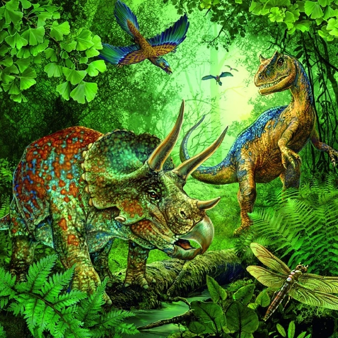 Lenyűgöző dinoszaurusz puzzle 3x49