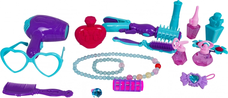 Gazdag fodrász- és kozmetikai kiegészítő készlet