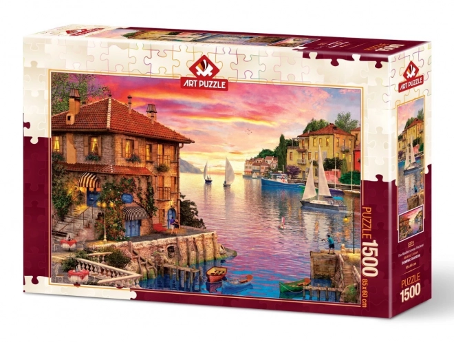 Mediterrán Kikötő Puzzle - 1500 Darab