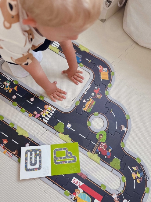 Woopie Green városi puzzle gyerekeknek - Autópálya