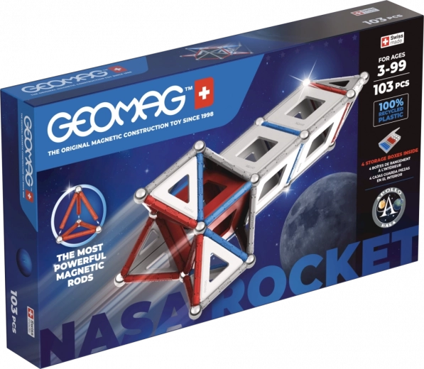 GEOMAG NASA mágneses építőkészlet – rakéta, 103 darab