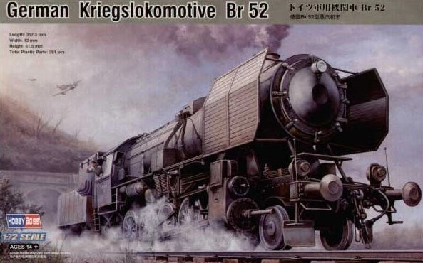 BR 52 német háborús mozdony modell 1:72 méretarányban