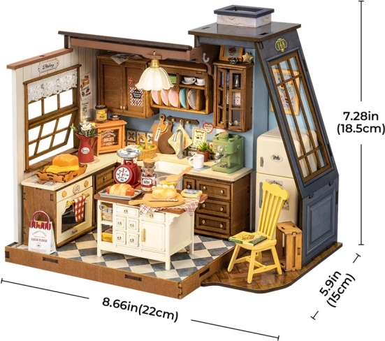 Miniatűr házikó Konyha Tele Illatokkal