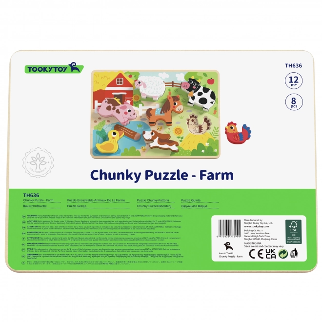 Fa Puzzle Montessori Állatkerti Kaland