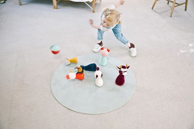 Lilliputiens farmás plüss bowling játék