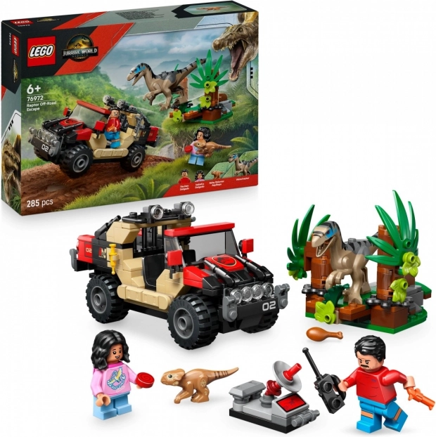 Építőkészlet LEGO Jurassic World: Terepjárós menekülés a velociraptor elől