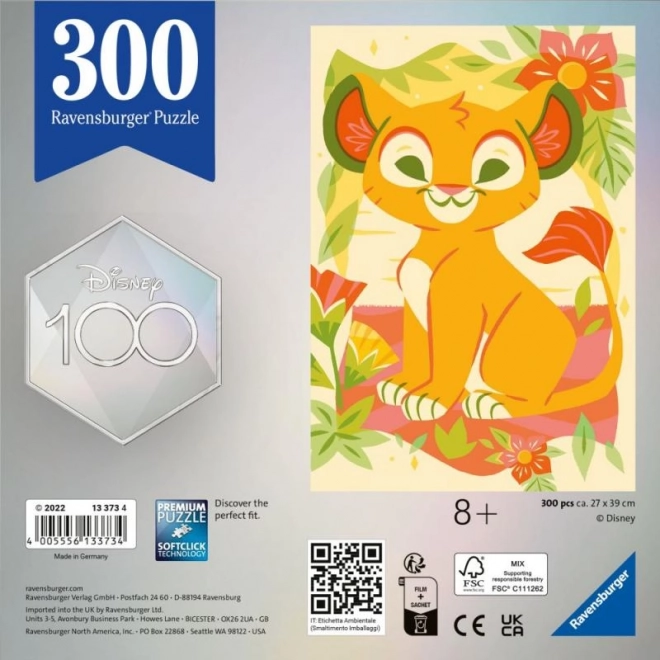 Disney 100 év: Az oroszlánkirály 300 darabos puzzle