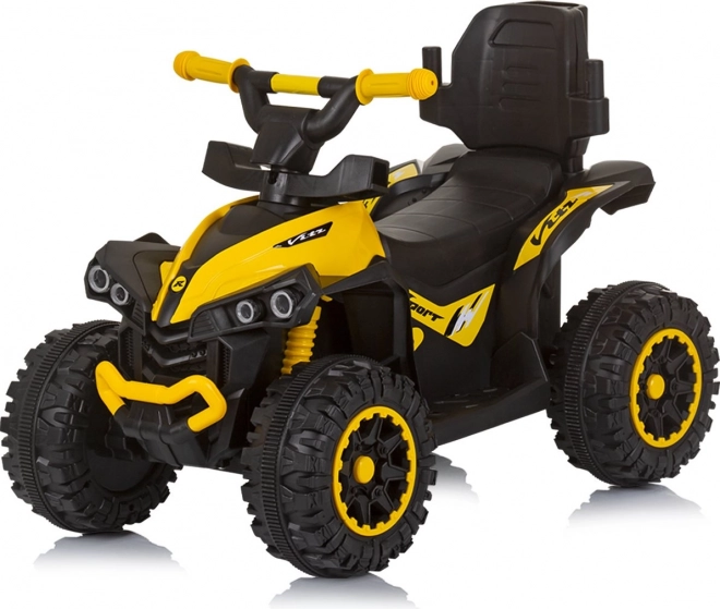 Chipolino ATV sárga lábbal hajtós járgány tetővel és vezetőtartóval