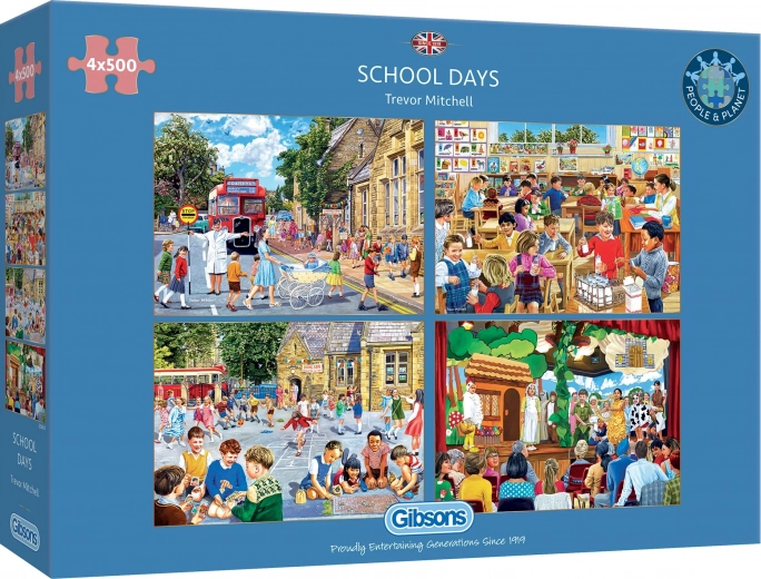 GIBSONS Puzzle Iskolai nap 4x500 darab