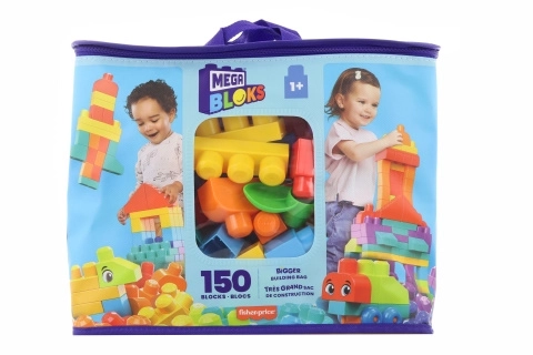 Mega Bloks nagy kék építőkocka zsák (150 darab)