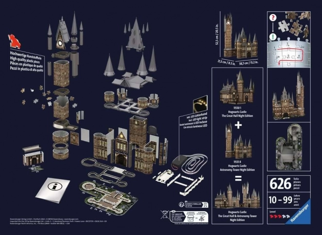 Harry Potter: Roxforti kastély - Csillagvizsgáló torony (Éjszakai kiadás)