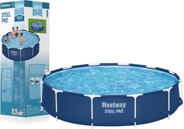 Bestway Steel Pro kör alakú medence 366 x 76 cm