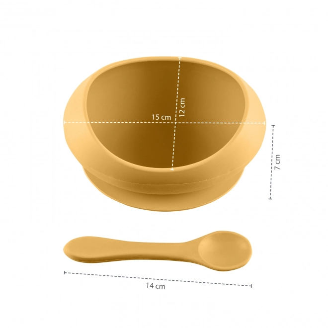 Melamine Müzlis Tál Emelt Széllel és Tapadókoronggal, Galambszürke