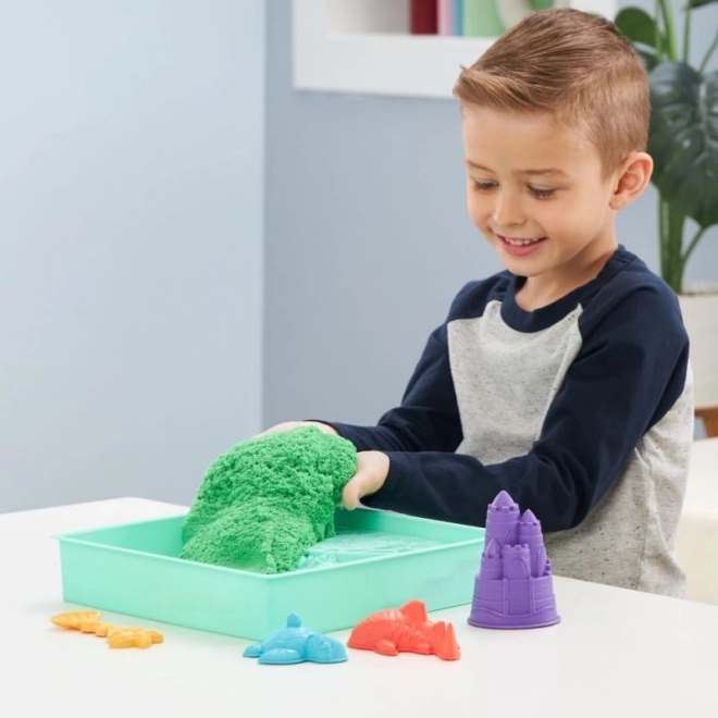 kinetic sand játszókészlet alátéttel Zöld