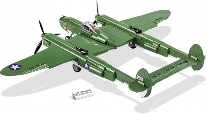 II. világháborús Lockheed P-38H Lightning modell építőjáték