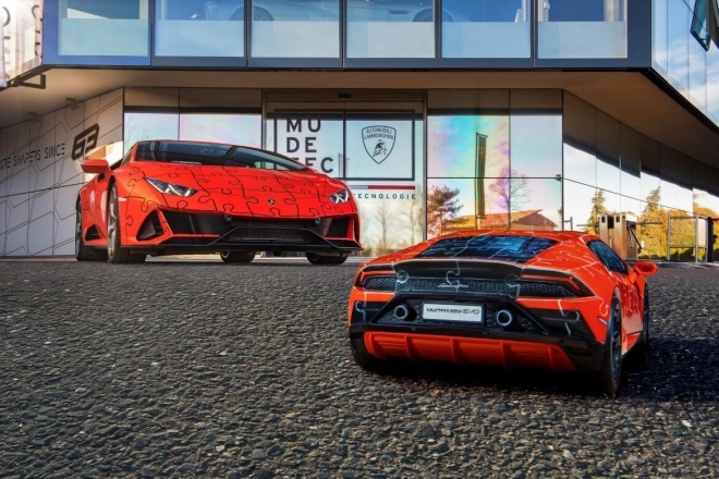 Lamborghini Huracán Evo zöld 108 darabos kirakó